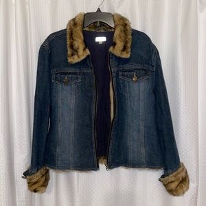 Jean Jacket with Faux Fur